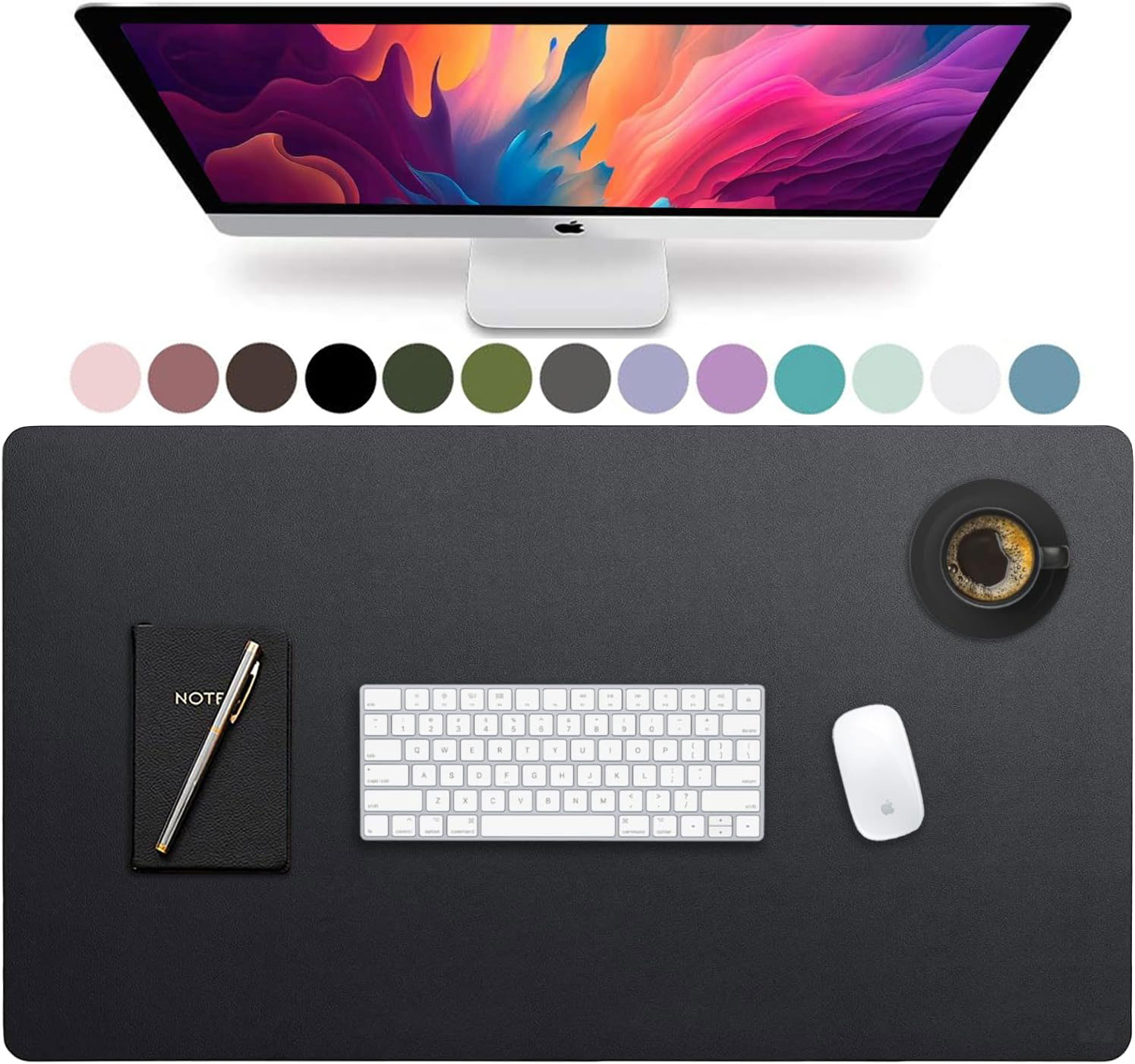 Leather Desk Pad - Grand tapis de bureau en cuir,