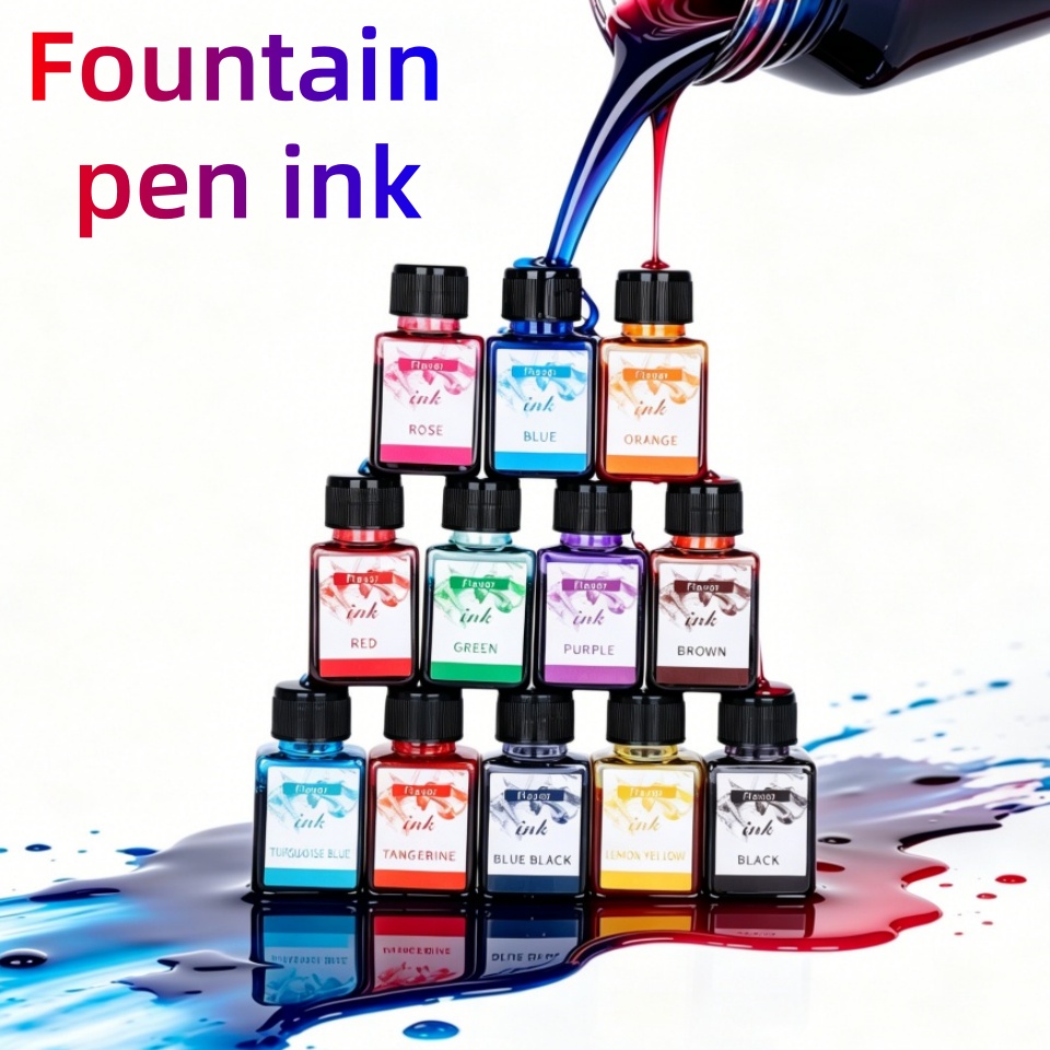 Fountain Pen Bottled Ink - Encre pour stylo plume 12 couleurs,