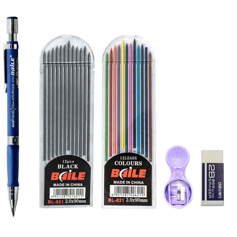 Staedtler Pencil Lumocolor - Ensemble de crayons mécaniques automatiques 2B,