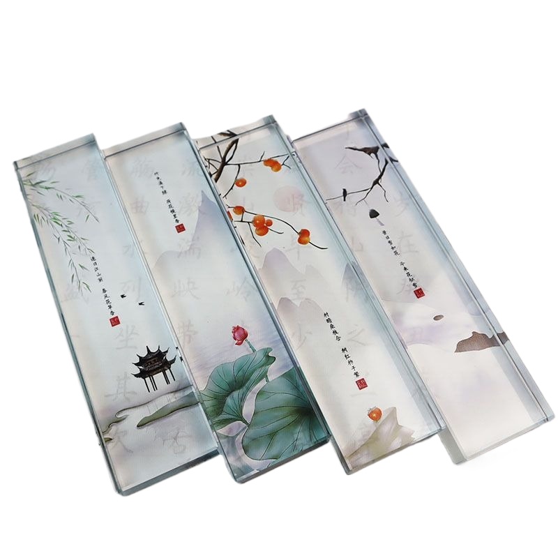 Book Weight Glass - Presse-papier en verre traditionnel chinois, poids