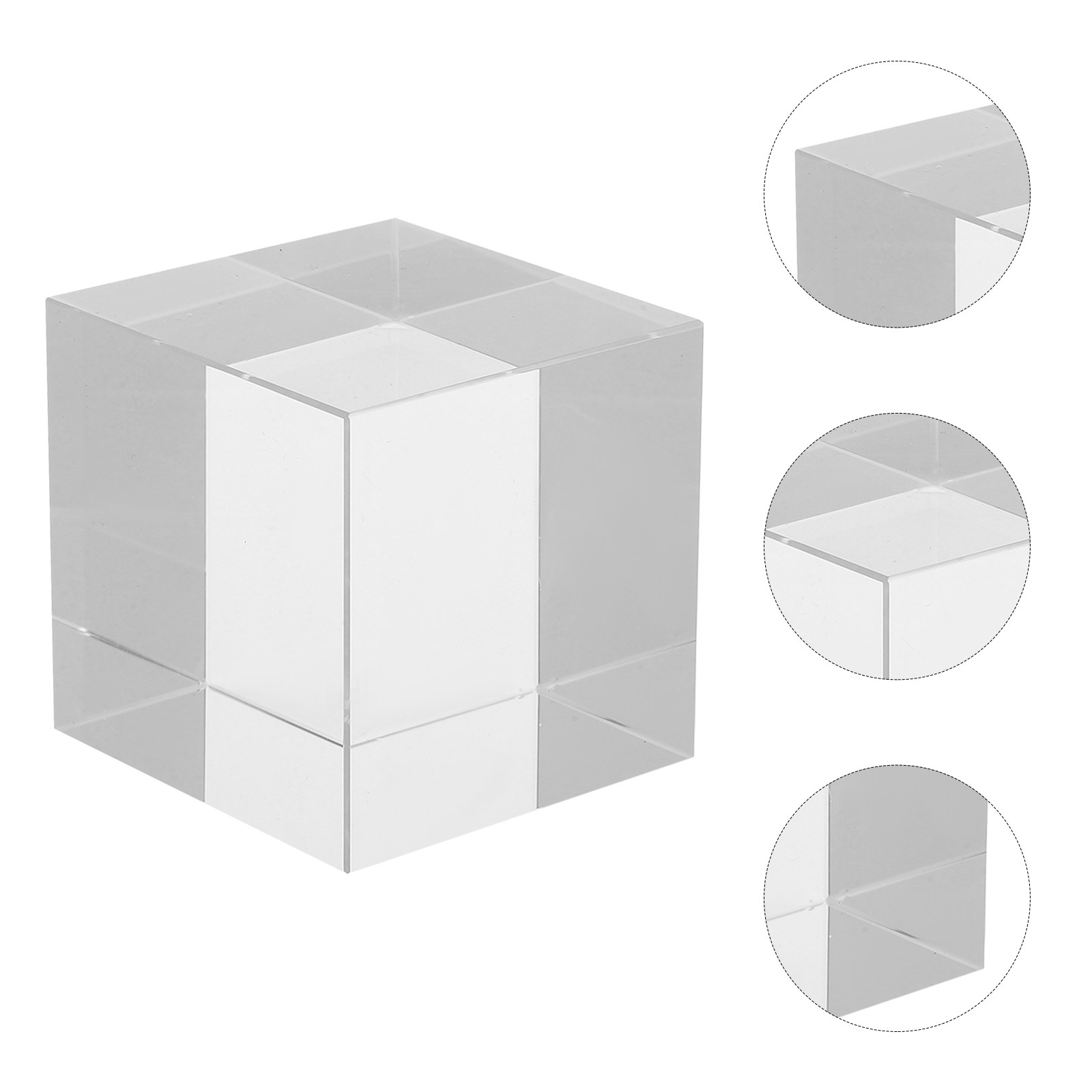Book Weight Glass - Presse-papier carré en cristal, bloc de
