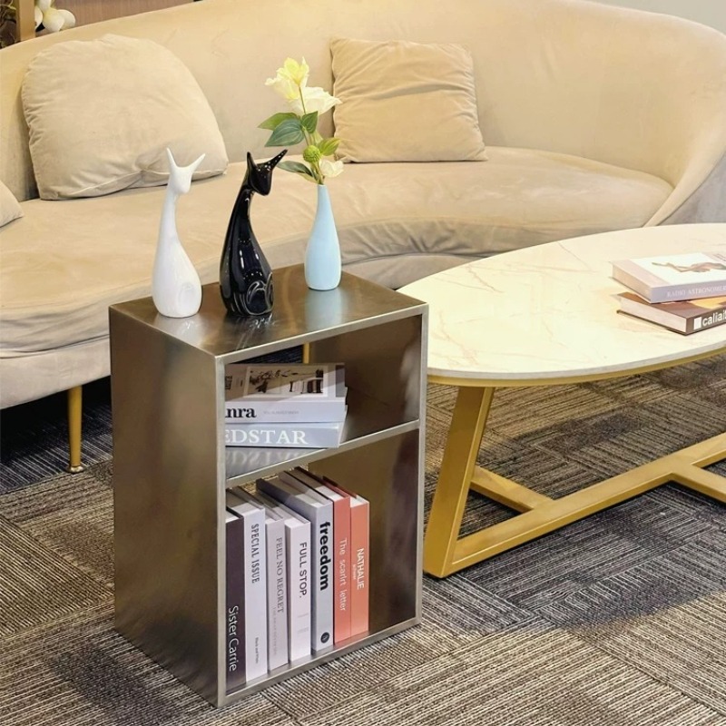 Magazine Holder Rack - Table basse en acier inoxydable de
